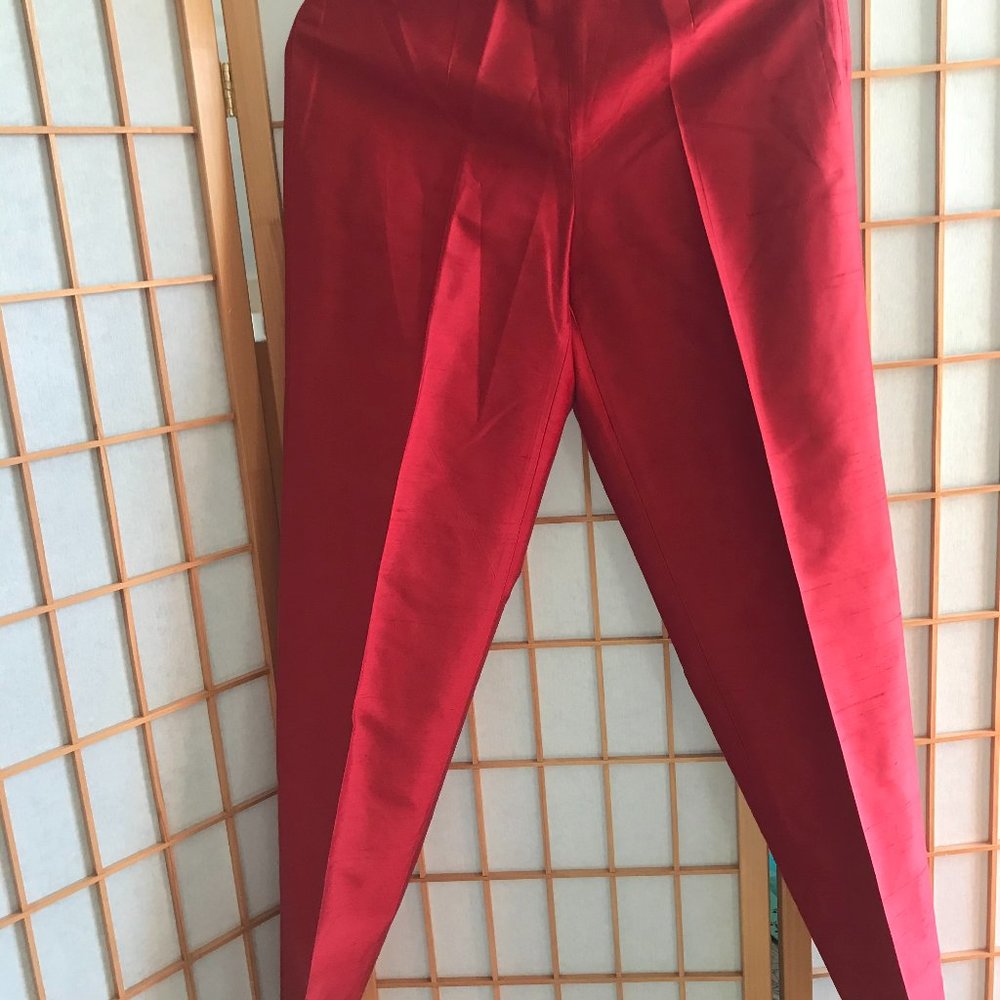 Red slacks/silkslacks